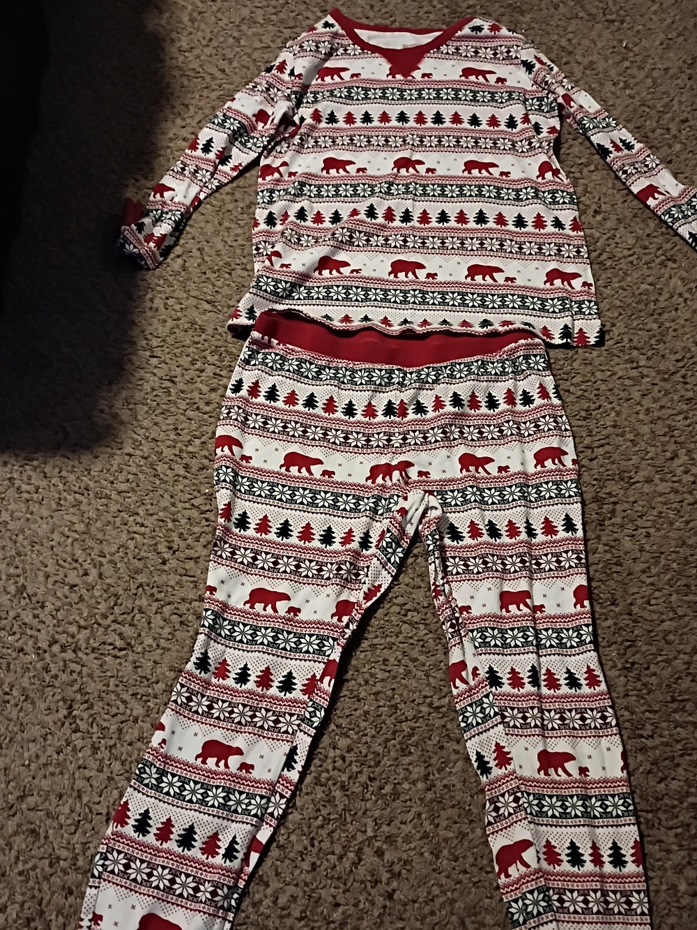 Wondershop Red, White & Black Bear and Tree Holiday Pajama Set